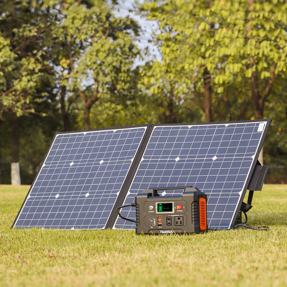 200W Portable Power Station with 50W 18V Portable Solar Panel